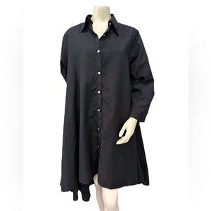 Step In Style Black Shirt Dress | One Size Plus